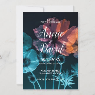 Invitation Créez votre propre Mariage de fleurs de rayons X c