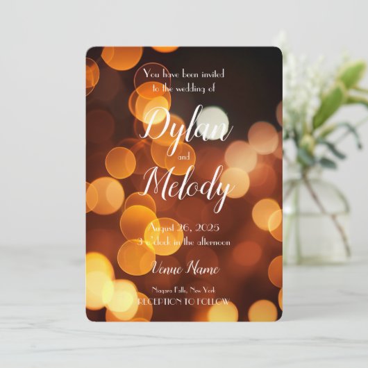 Invitation Créez votre propre Mariage de livre d'or d'automne (Debout devant)