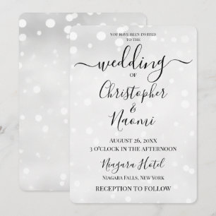 Invitation Créez votre propre Mariage de spectre blanc