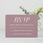 Invitation Créez votre propre mariage Dusty Rose RSVP (Debout devant)