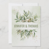 Invitation Créez votre propre mariage Feuille Eucalyptus pers (Devant)