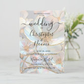 Invitation Créez votre propre Mariage Fleurs Iridescentes (Debout devant)