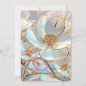 Invitation Créez votre propre Mariage Fleurs Iridescentes (Dos)