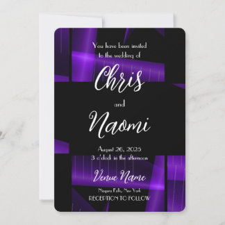 Invitation Créez votre propre Mariage géométrique violet