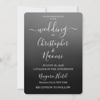 Invitation Créez Votre Propre Mariage Ombré Ombré