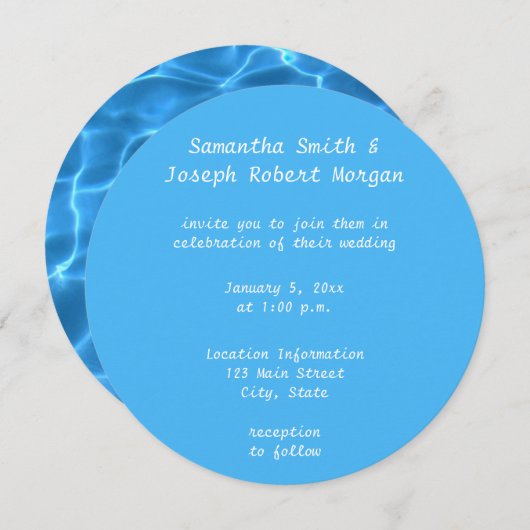 Invitation Créez votre propre Mariage photo circulaire de pis (Devant / Derrière)