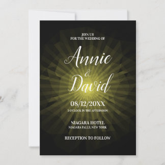 Invitation Créez votre propre Mariage Sunburst Polygon