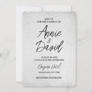 Invitation Créez votre propre Mariage Vintage Gray personnali