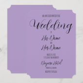Invitation Créez votre propre Mariage violet (Devant / Derrière)