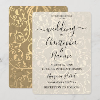 Invitation Créez votre propre Motif métallique orné Vintage