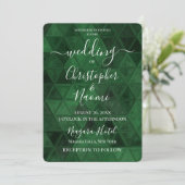 Invitation Créez votre propre Motif triangle vert (Debout devant)