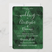 Invitation Créez votre propre Motif triangle vert (Devant)