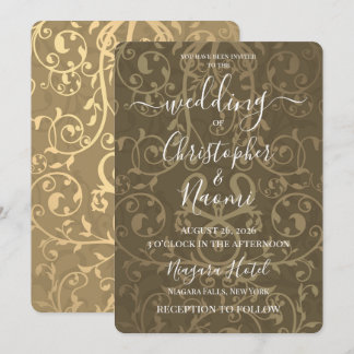 Invitation Créez Votre Propre Motif Vintage Mariage