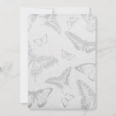 Invitation Créez votre propre papier Papillon Vintage doux (Dos)