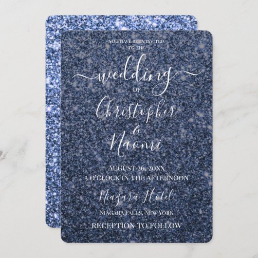 Invitation Créez votre propre Parties scintillant de Mariage  (Devant / Derrière)