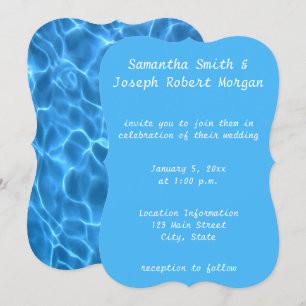 Invitation Créez votre propre photo de mariage avec piscine