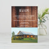 Invitation Créez votre propre photo rustique de chauffage Nou (Debout devant)