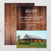 Invitation Créez votre propre photo rustique de chauffage Nou (Devant / Derrière)