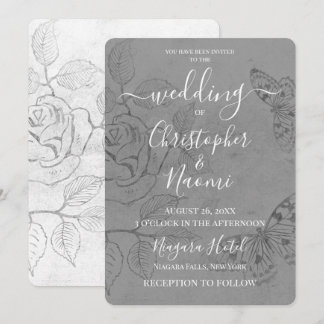 Invitation Créez Votre Propre Rose Papillon Vintage