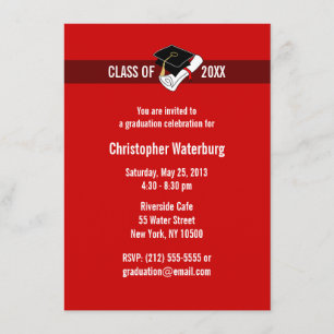 Invitation Créez votre propre rouge 10 d'invitation