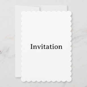 Invitation Créez Votre Propre Simple Scallopé Personnalisé 5"