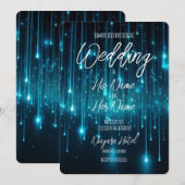 Invitation Créez votre propre texte personnalisé Bleu Star Do (Devant / Derrière)