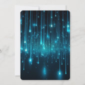 Invitation Créez votre propre texte personnalisé Bleu Star Do (Dos)