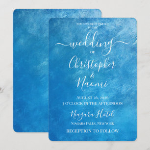 Invitation Créez Votre Propre Texture Bleue Océan
