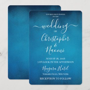 Invitation Créez Votre Propre Texture Bleue Vieillie
