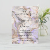 Invitation Créez votre propre texture de marbre blanc orange (Debout devant)