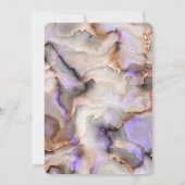 Invitation Créez votre propre texture de marbre blanc orange (Dos)