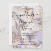 Invitation Créez votre propre texture de marbre blanc orange (Devant)