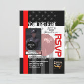 Invitation Créez-vous avec 4 images et 12 lignes de texte (Debout devant)