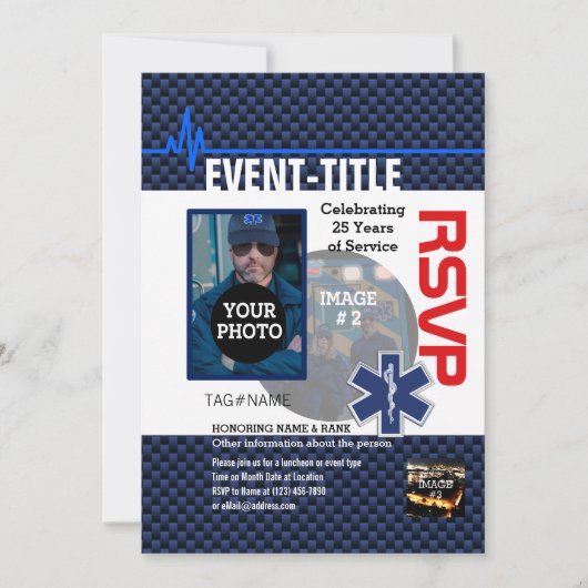 Invitation Créez-vous avec 4 images et 12 lignes de texte (Devant)