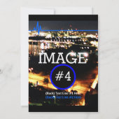 Invitation Créez-vous avec 4 images et 12 lignes de texte (Dos)