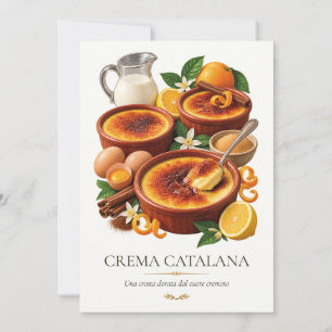 Invitation Crema Catalana – Vintage Italian Dessert