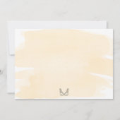 Invitation Crème Aquarelle Gold Lingerie Fête des mariées (Dos)