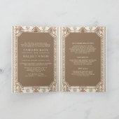 Invitation Crème beige Ikat All in One Sikh Mariage (Intérieur)