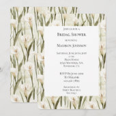 Invitation Crème Blanc Calla Lily Fête des mariées Florale (Devant / Derrière)