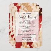 Invitation Crème blanche rouge Vachette occidentale (Devant / Derrière)