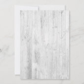 Invitation Crème bleu rouge Floral Bois blanc Mariage chrétie (Dos)