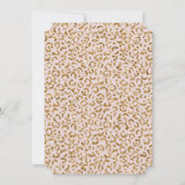 Invitation Crème Blush Parties scintillant d'or rose Leopard  (Dos)