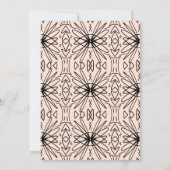 Invitation Crème Boho et tribus noire Pattée (Dos)