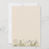 Invitation Crème botanique Faux Fleurs séchées Mariage (Dos)