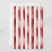 Invitation Crème Bourgogne Romantic Stripes Mariage (Dos)