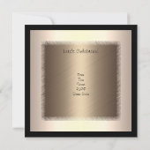 Invitation Crème Bronze Glamor sur Noir 40e anniversaire (Dos)