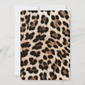 Invitation Crème Brown Léopard douche nuptiale (Dos)