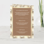 Invitation Crème Brown Tufted Motif QR Code Mariage musulman (Dos)