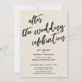 Invitation Crème Casual Après la Célébration de Mariage (Devant)