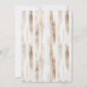 Invitation Crème Chic Crème Blanc Brown rayures Fête des mari (Dos)